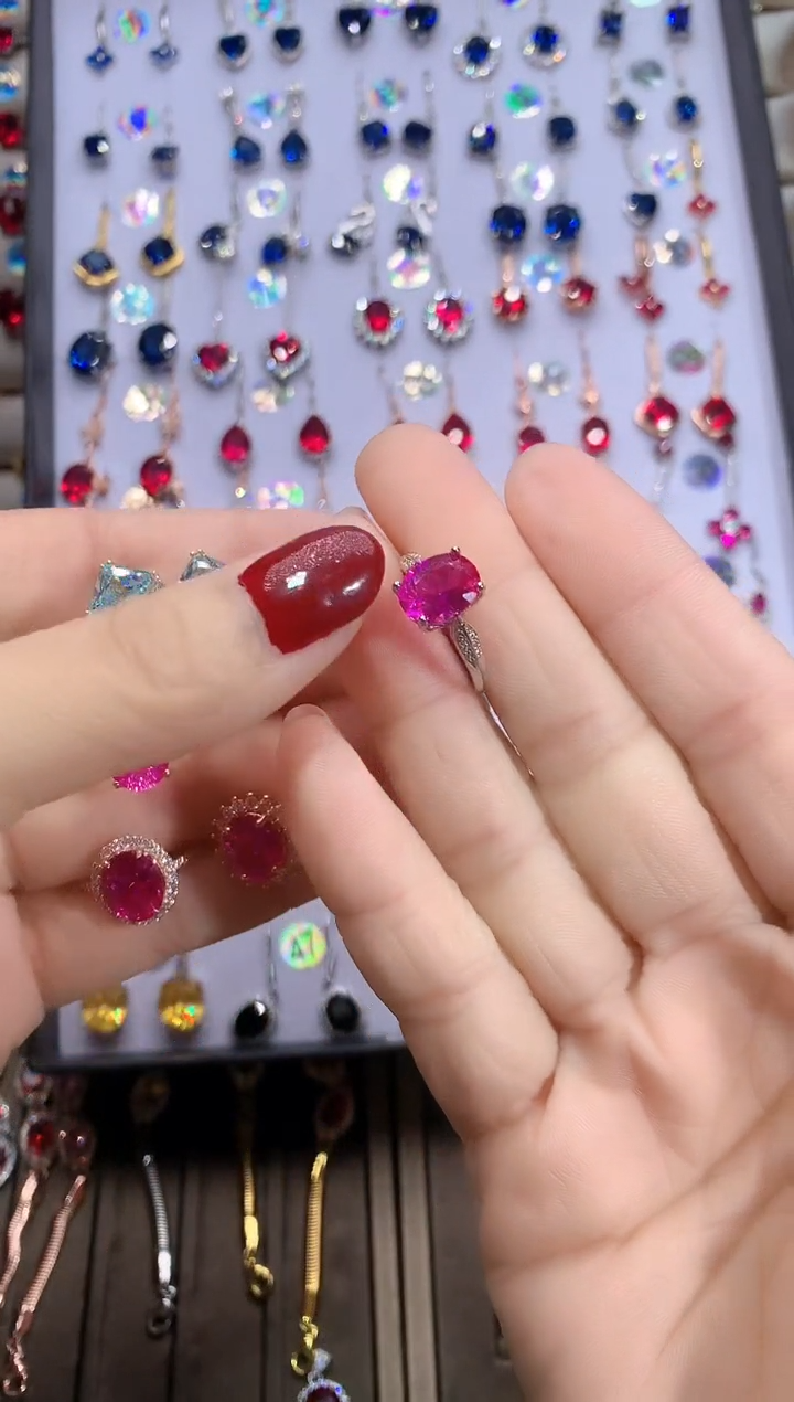 【闪购商品】蓝宝石戒指银S925镶嵌银色8.10