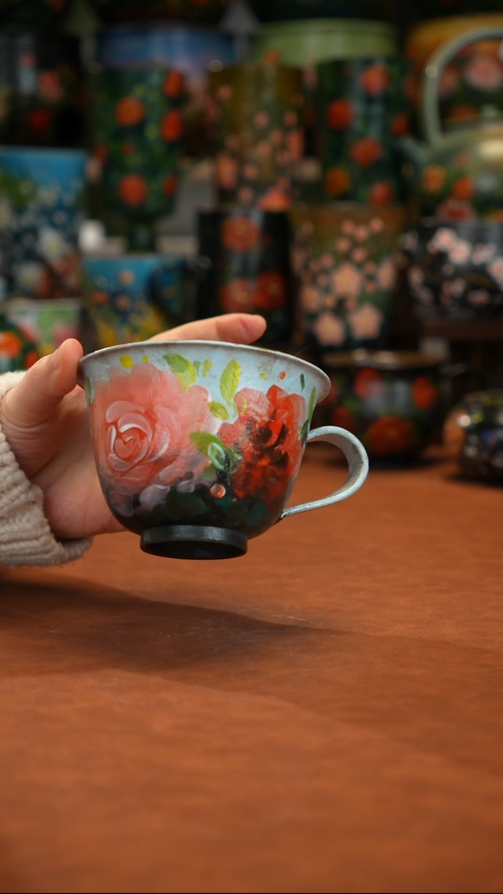 油画  釉下彩   杯子