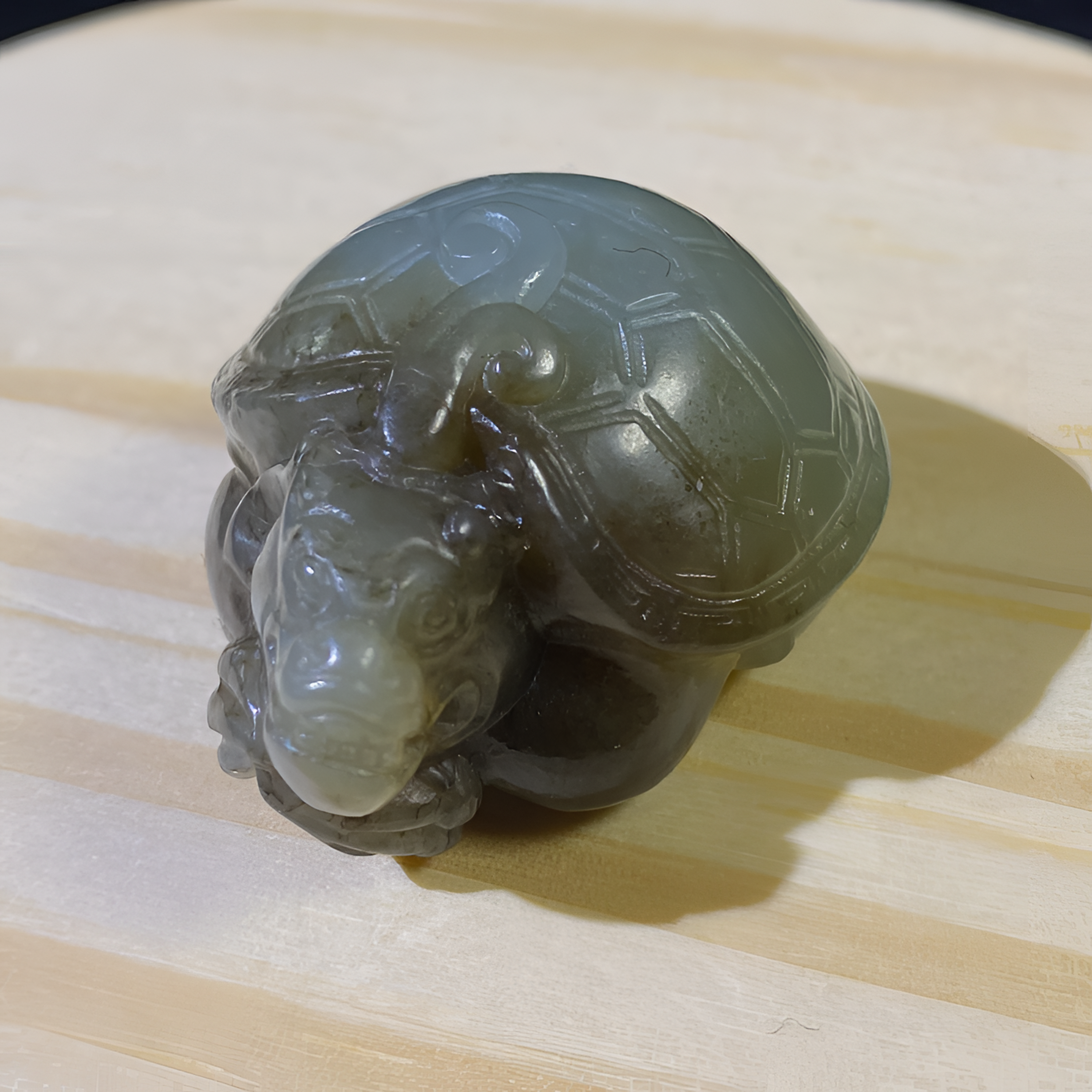 【鸿运当头】天然新疆和田玉精工手工雕刻龙龟时尚挂件