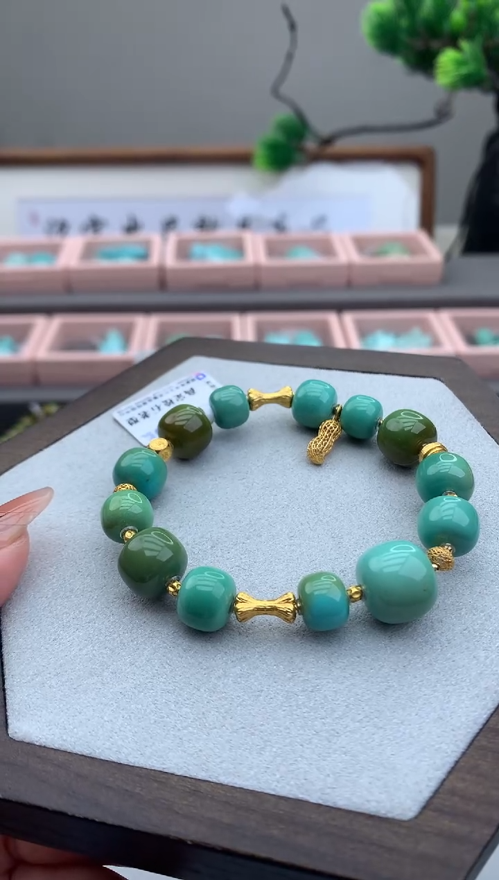 绿松石未镶嵌手串A10