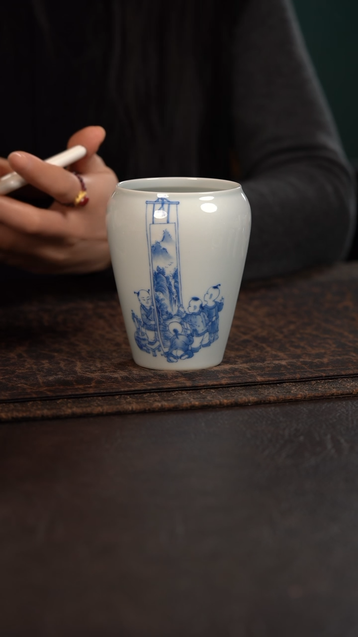 【闪购商品】杯聚澜堂童子赏画水洗