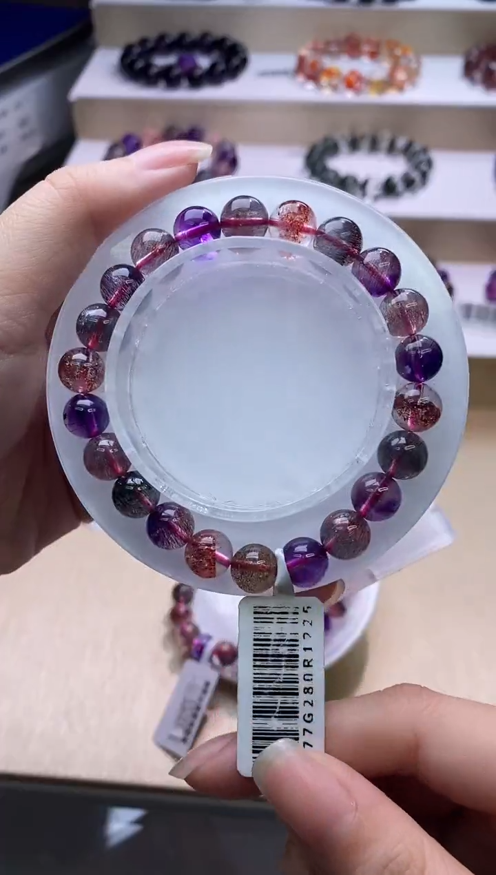 【闪购商品】水晶手链未镶嵌黑加仑超七单圈8m+