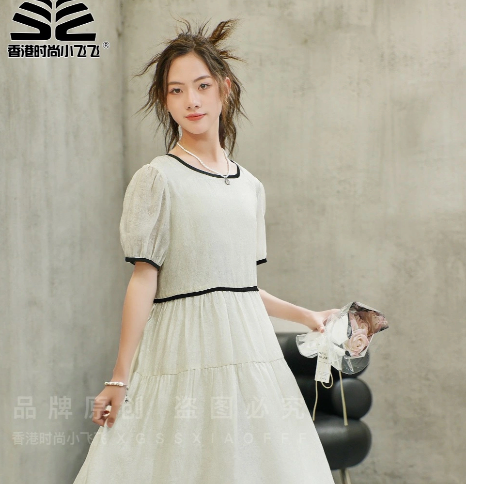 8265高端专享夏款连衣裙米色（飞飞）