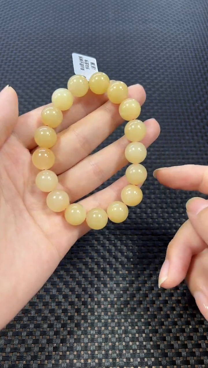 未镶嵌手串和田玉约12mm+ （多样性发一件）1818