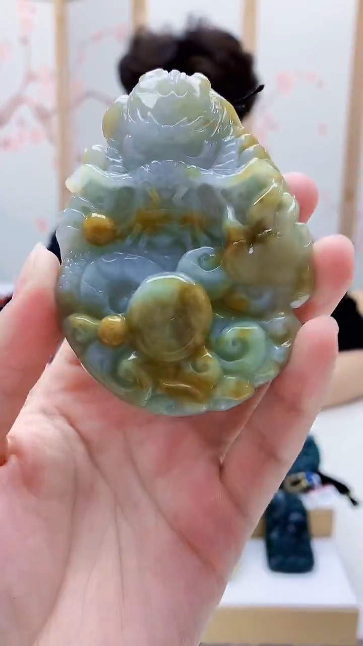 未镶嵌定制翡翠5140lr-毛货挂件2