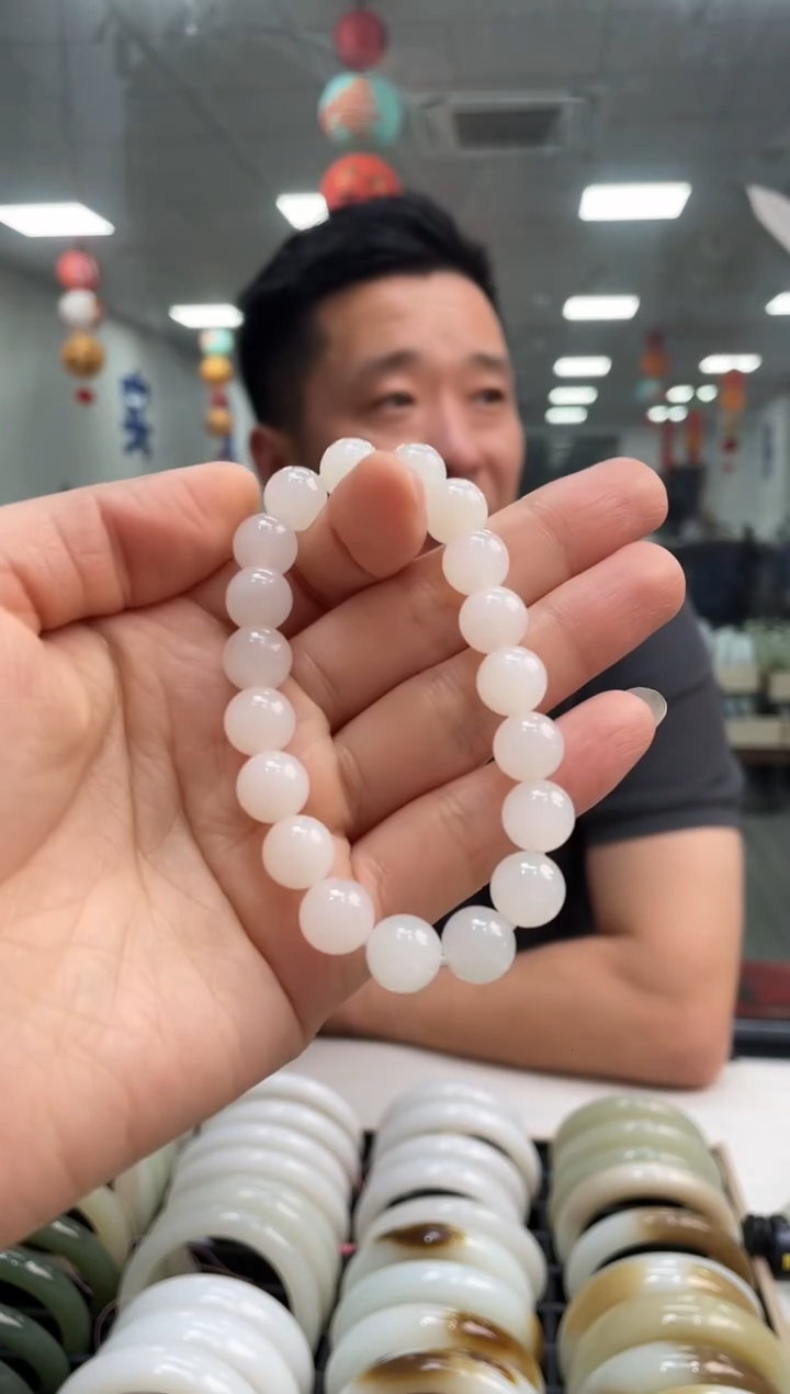 手链未镶嵌和田玉于阗卡10-9手串随机发一件