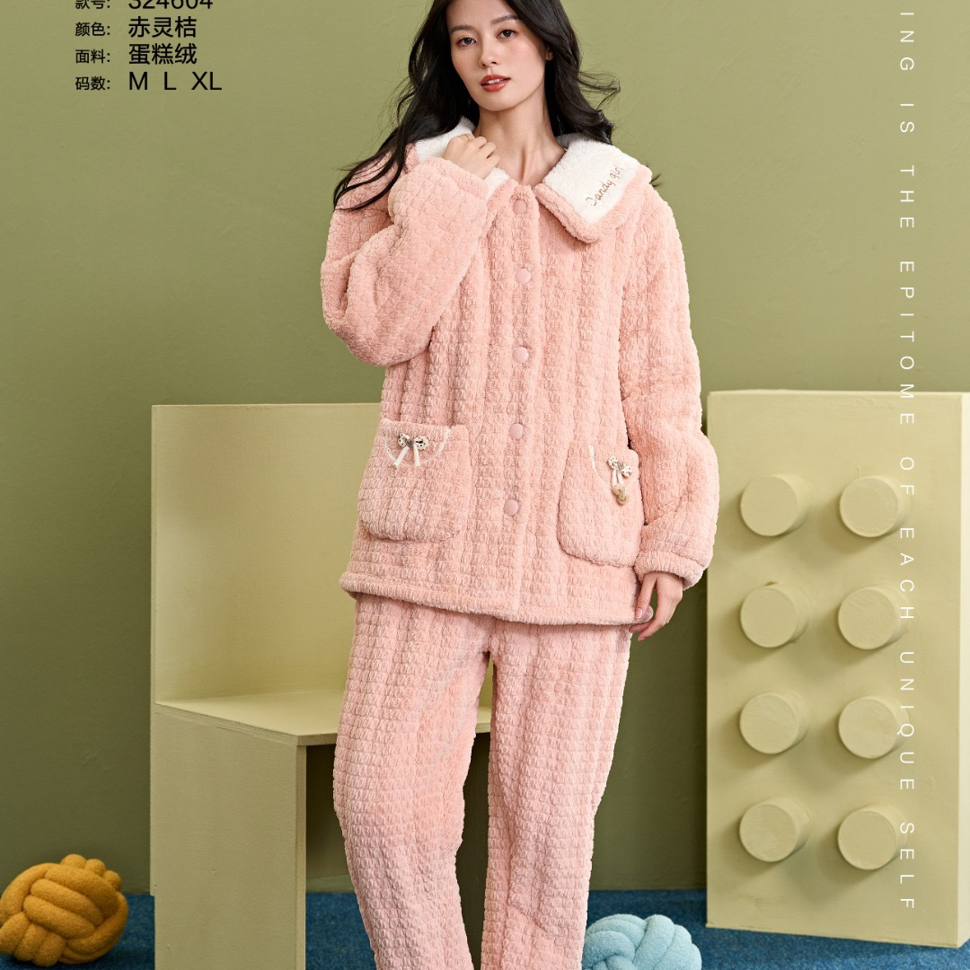 女士睡衣套324604保暖甜美
