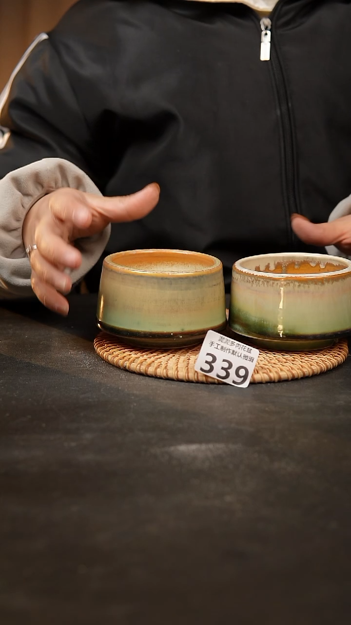 【闪购商品】瓷片339泥泥手工花盆