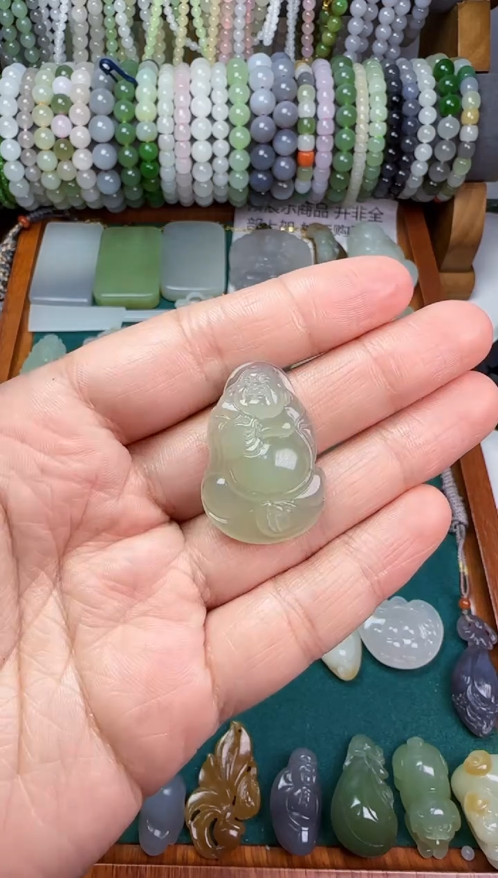 【闪购商品】和田玉无未镶嵌弥勒佛吊坠