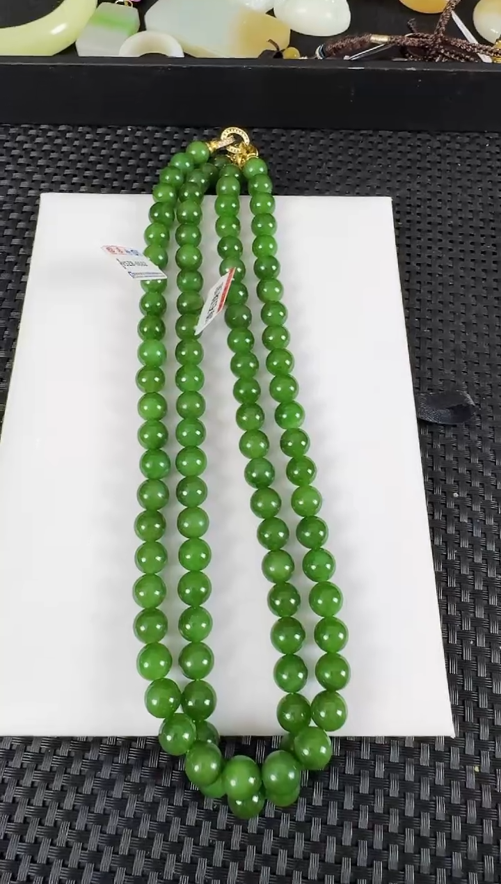 【闪购商品】和田玉（碧玉）项链未镶嵌约10MM多样性发一