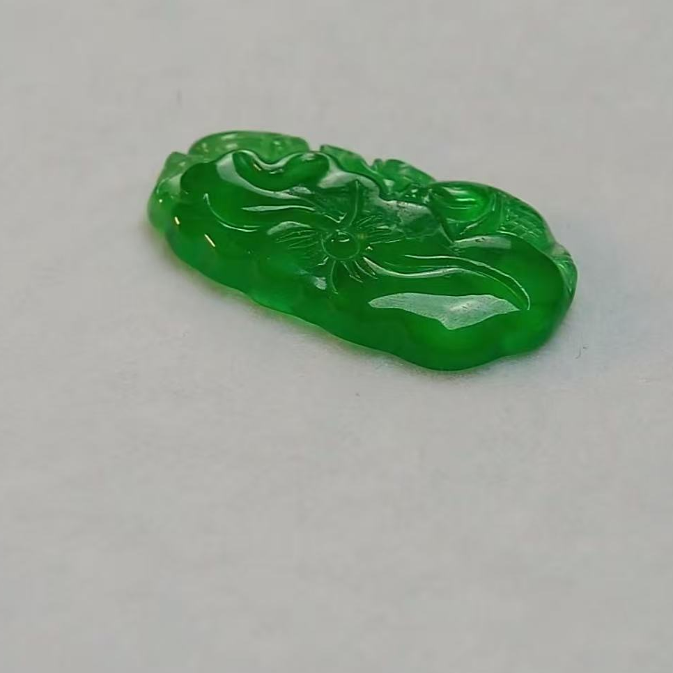 【华夏文物甄选商店02235】翡翠鱼莲