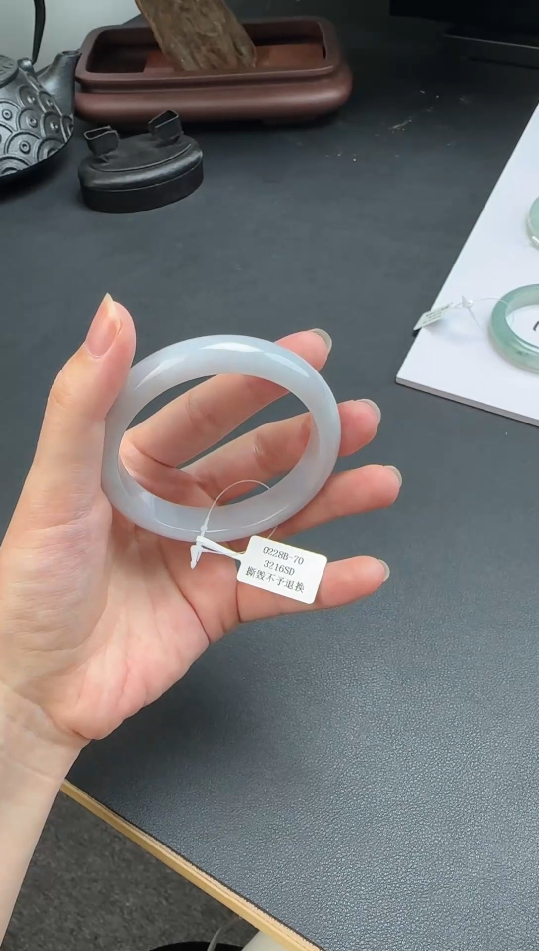 【闪购商品】翡翠手镯未镶嵌0228B-70