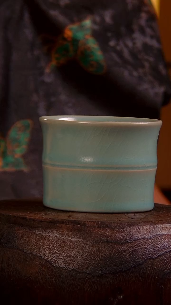 瓷源 支钉大竹节杯