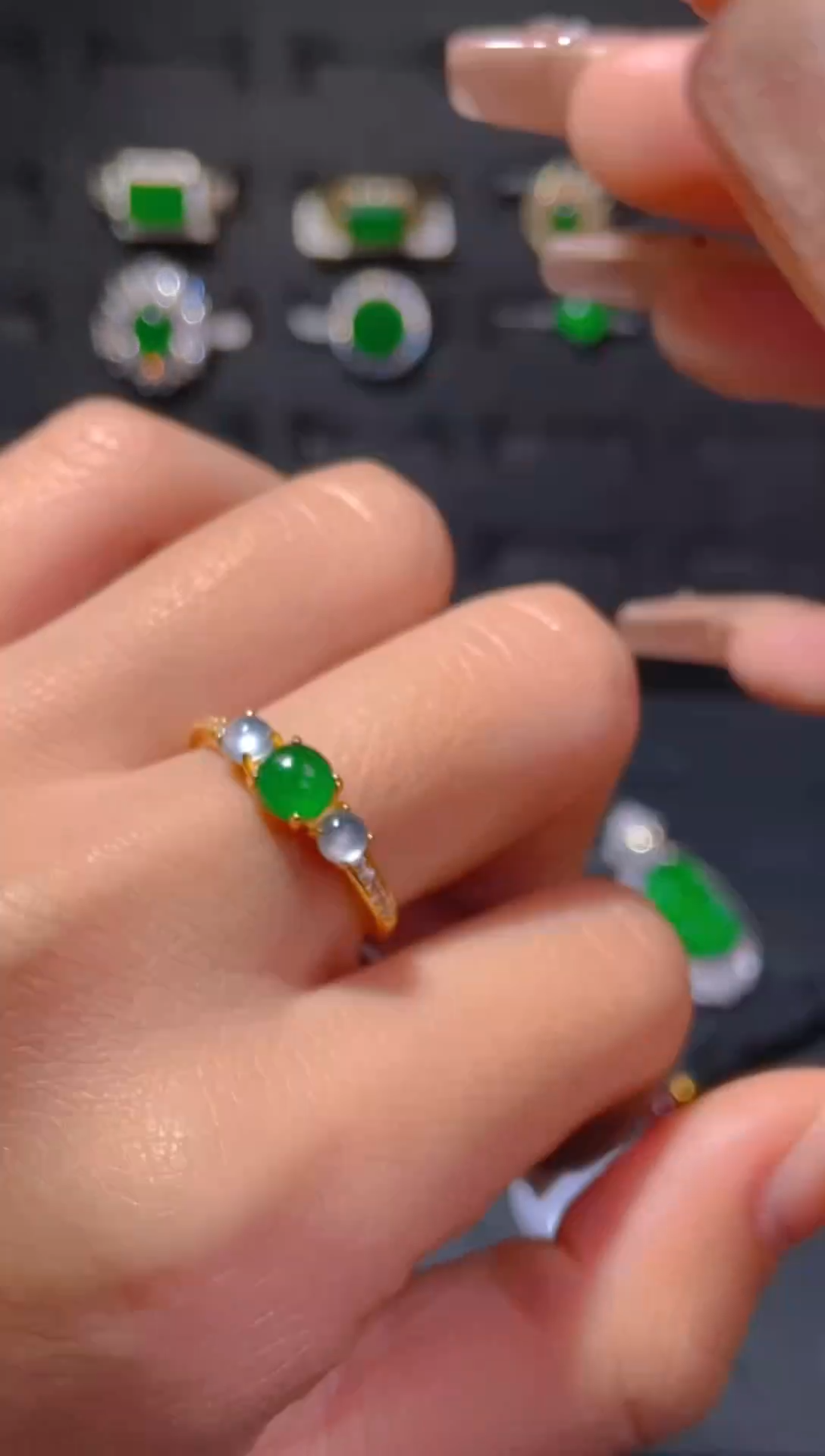 【闪购商品】翡翠戒指未镶嵌天然翡翠A货113