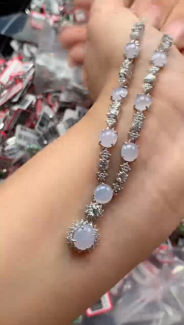 银S925镶嵌戒指翡翠天然A货缅甸翡翠