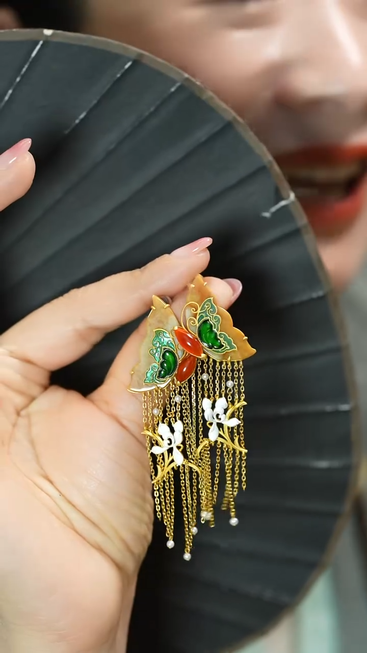 【闪购商品】翡翠耳饰银S925镶嵌支持48小时鉴赏