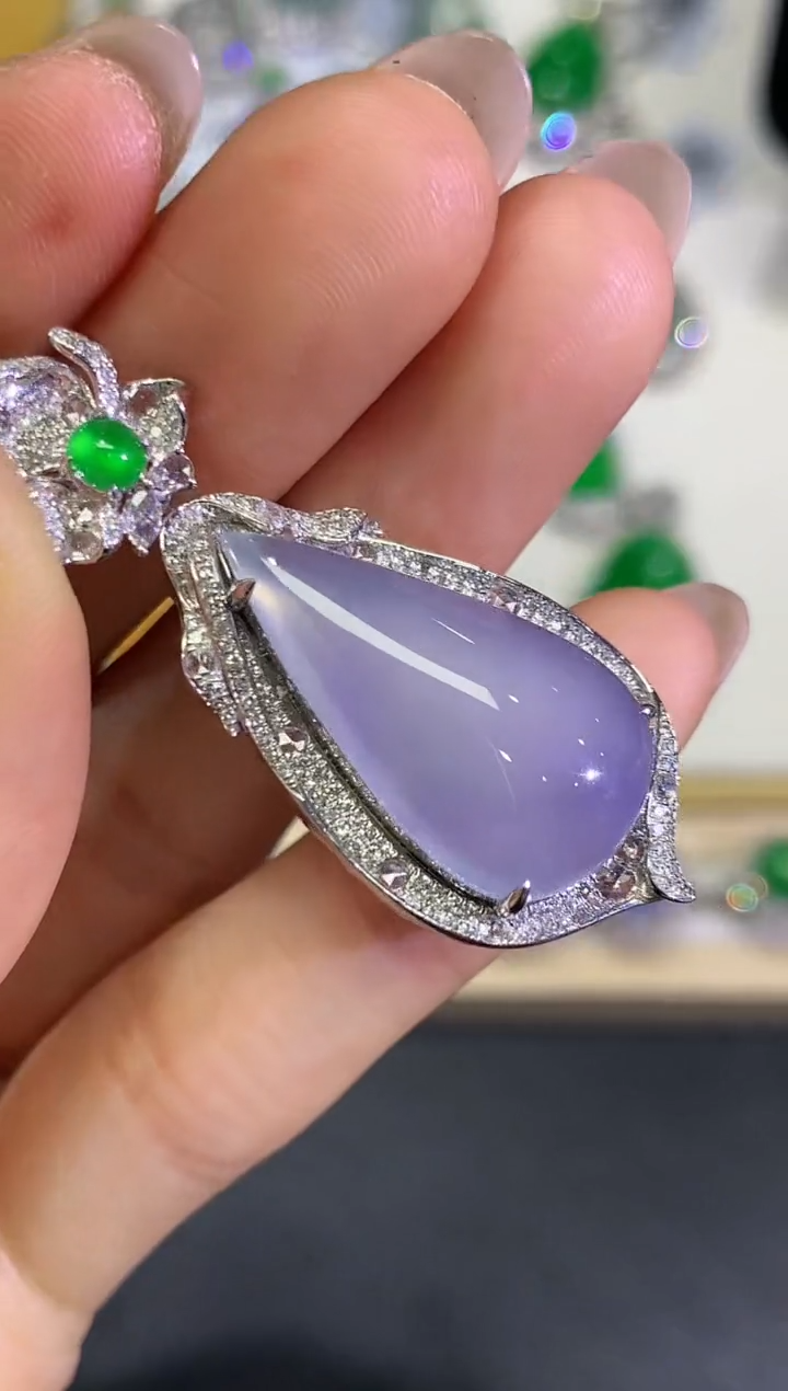 【闪购商品】翡翠颈饰18K金镶嵌团购60