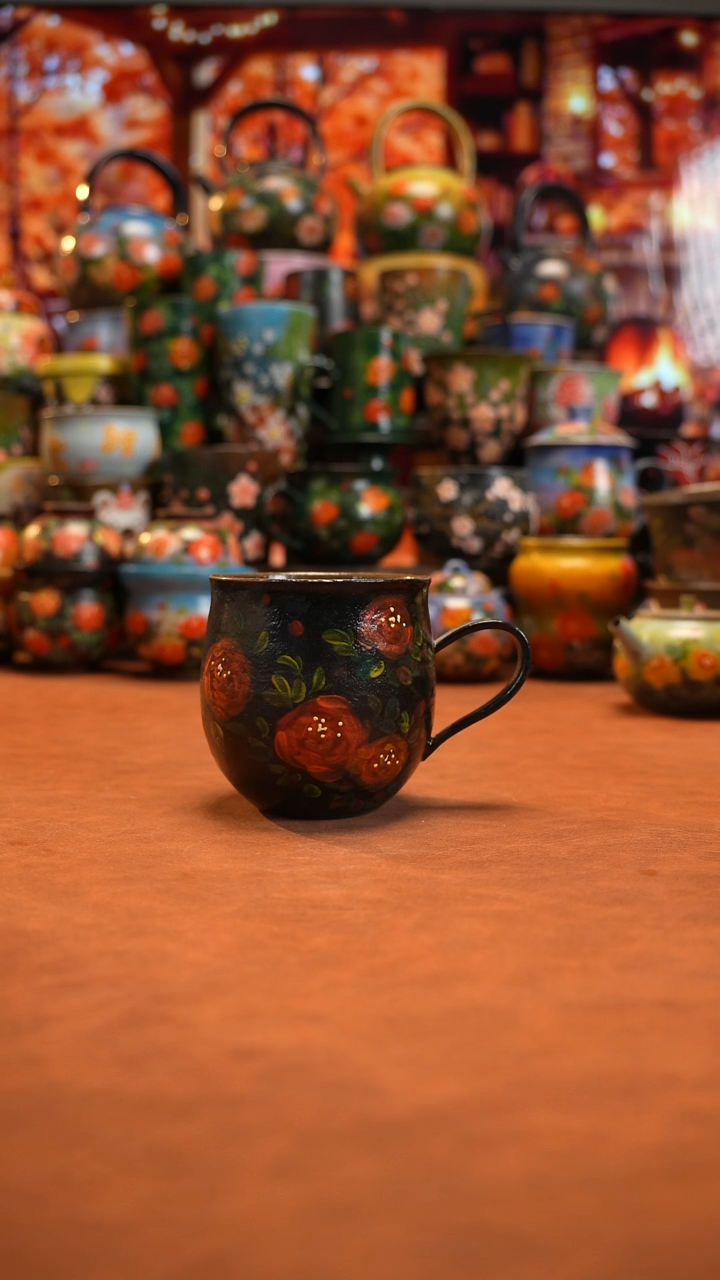 油画   釉下彩  杯子