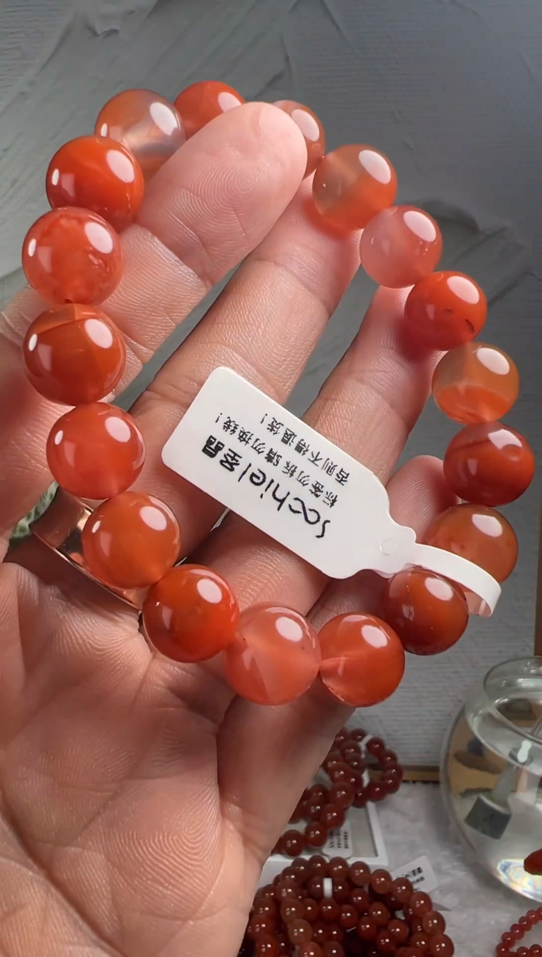 玛瑙/玉髓手链未镶嵌南红玛瑙（默认微瑕）