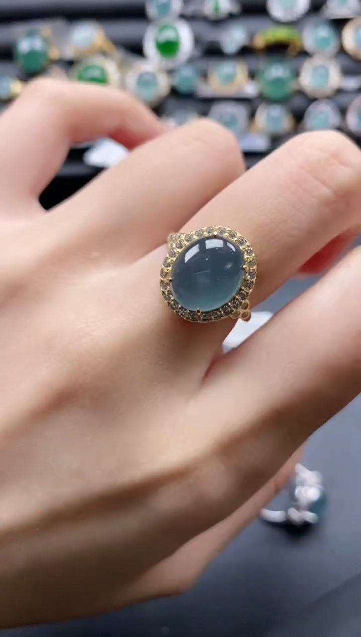 【闪购商品】翡翠戒指银S925镶嵌1111