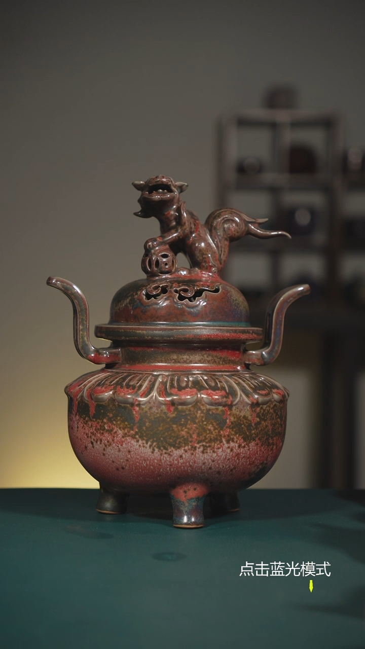 【闪购商品】钧瓷煤窑煤烧天青色单杯