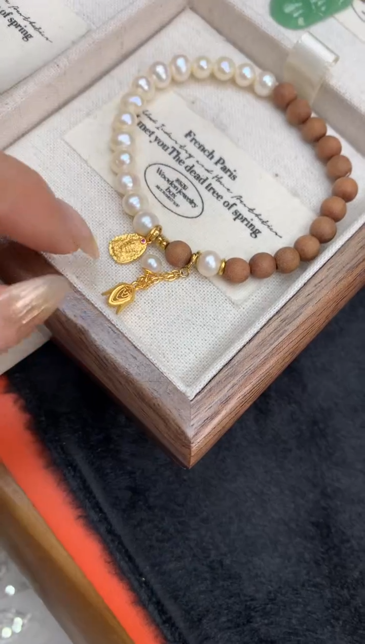 【闪购商品】淡水珍珠手串银S925镶嵌手串