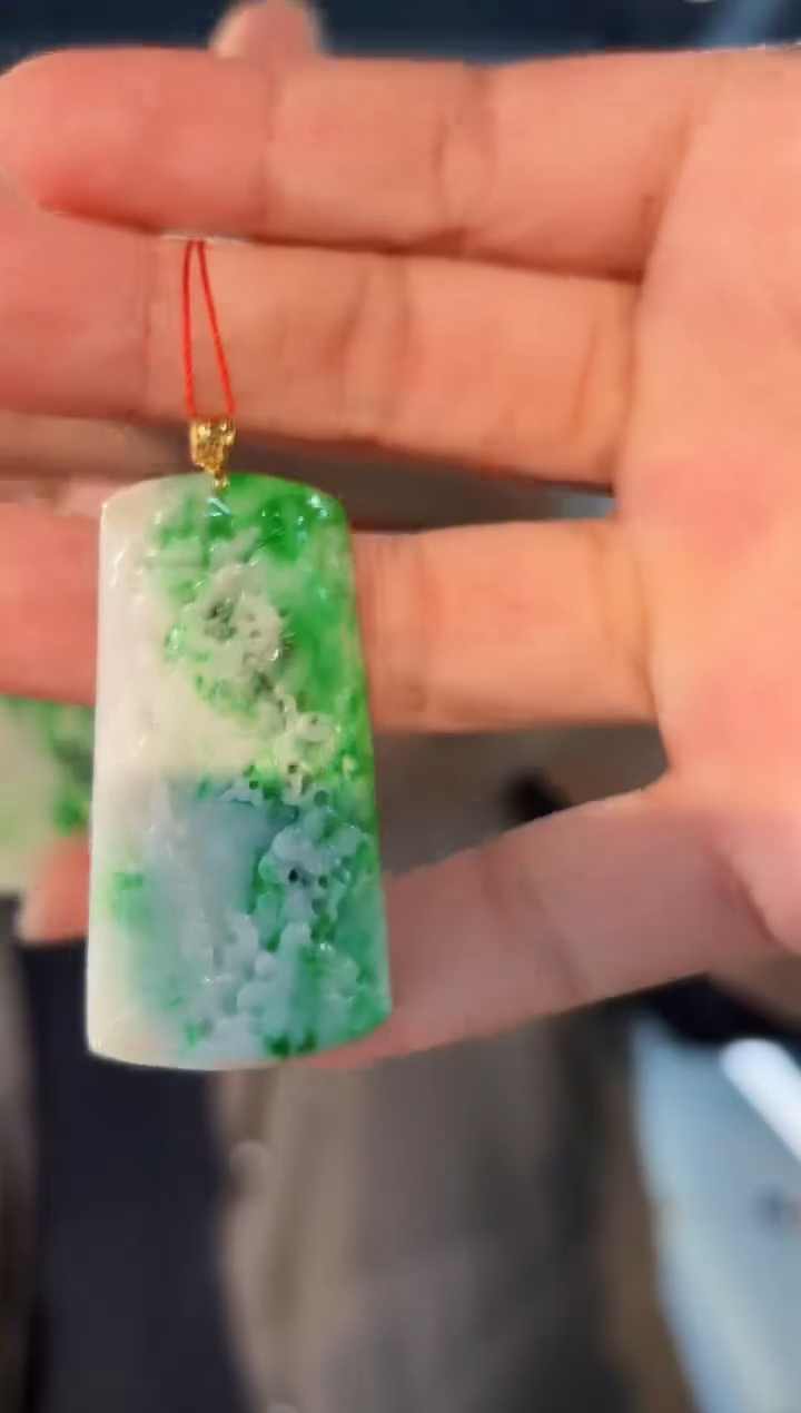 【闪购商品】翡翠颈饰18K金镶嵌缅料A货/支持复检/一件