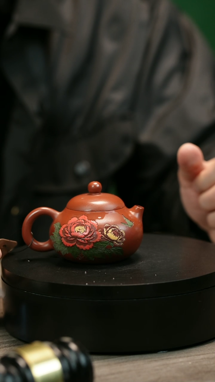 茶壶紫砂@*导H2298赵翠虹彩绘文旦