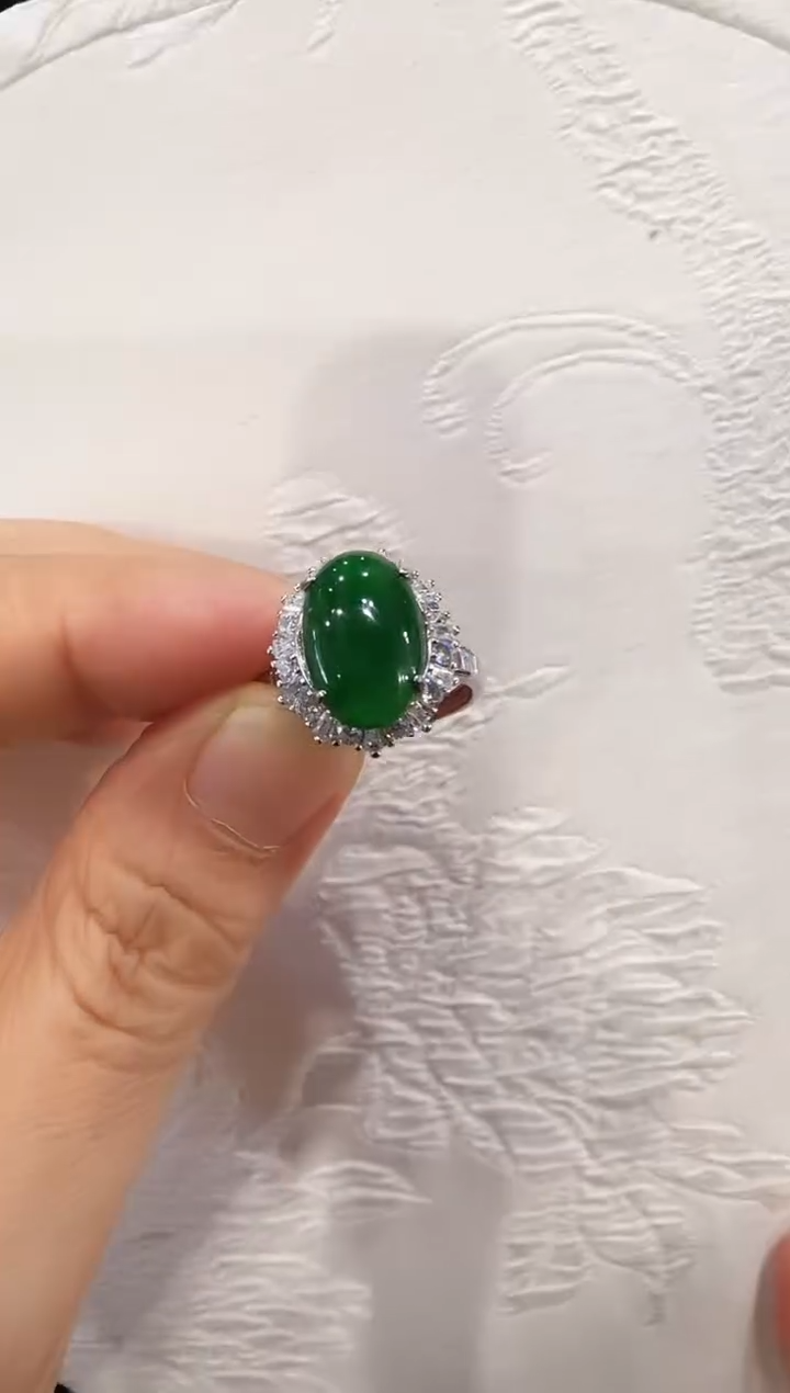 翡翠银S925镶嵌颈饰国风