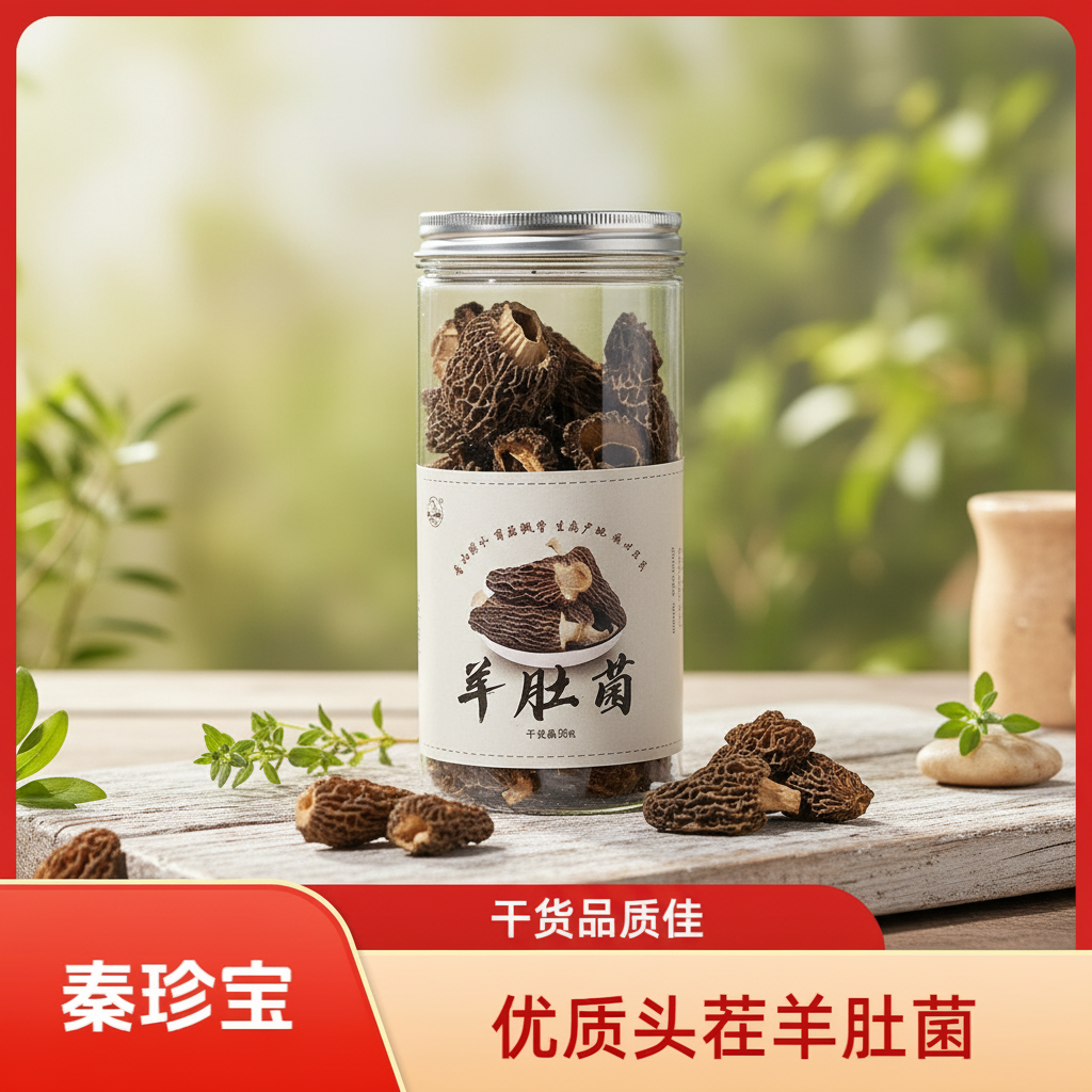 【秦珍宝】头茬羊肚菌干货（2-4公分）肉厚饱满可煲汤新货养生滋补