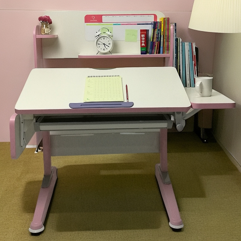 可升降学习桌学生可延展课桌椅实木芯书桌家用学生桌桌子儿童桌