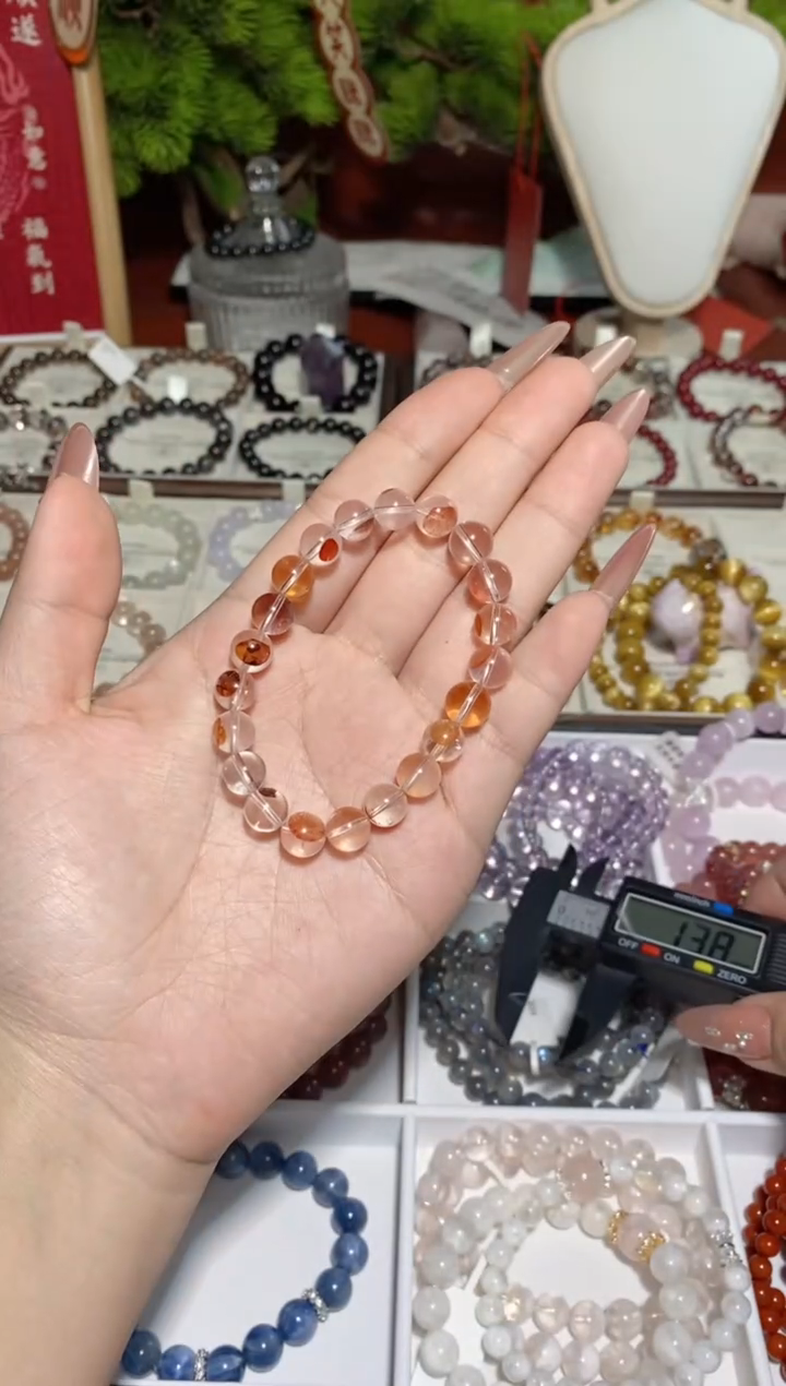 【闪购商品】水晶手串未镶嵌胶花9mm