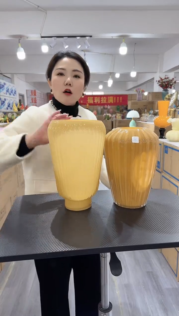 【闪购商品】琉璃盛新花器Y-4晚一对