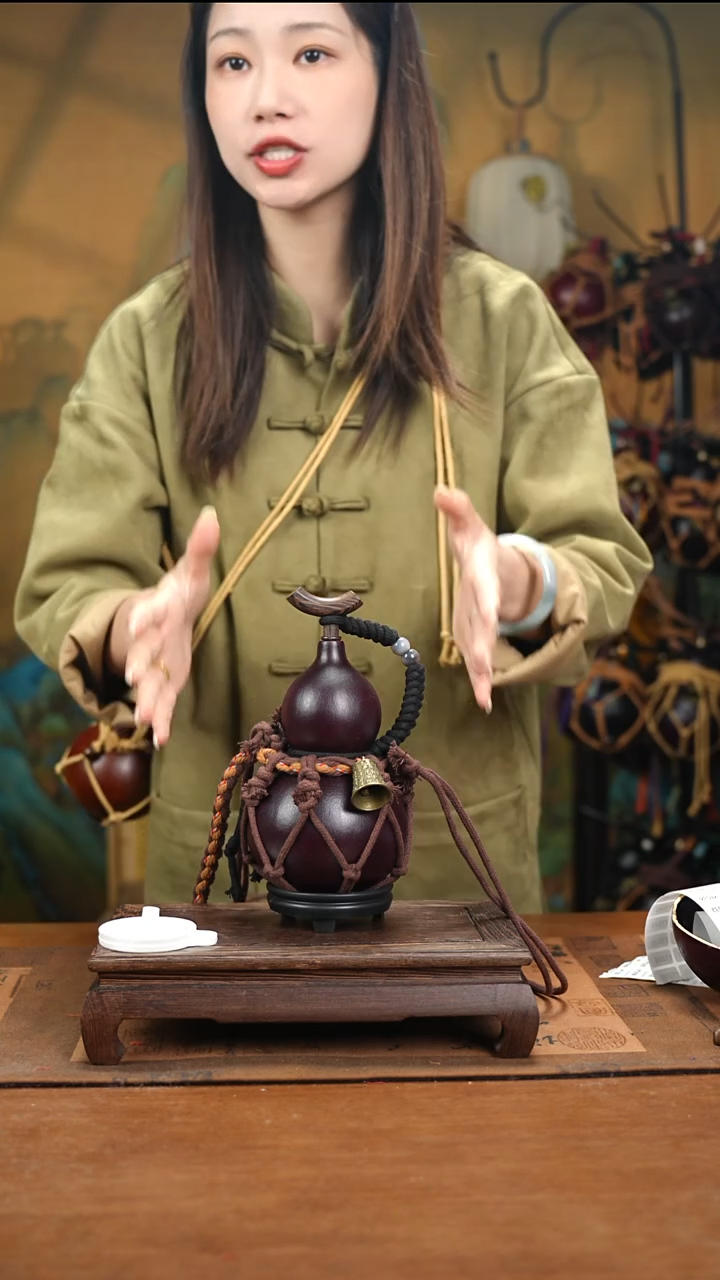 YT024复古网兜款天然酒葫芦（一物一拍）