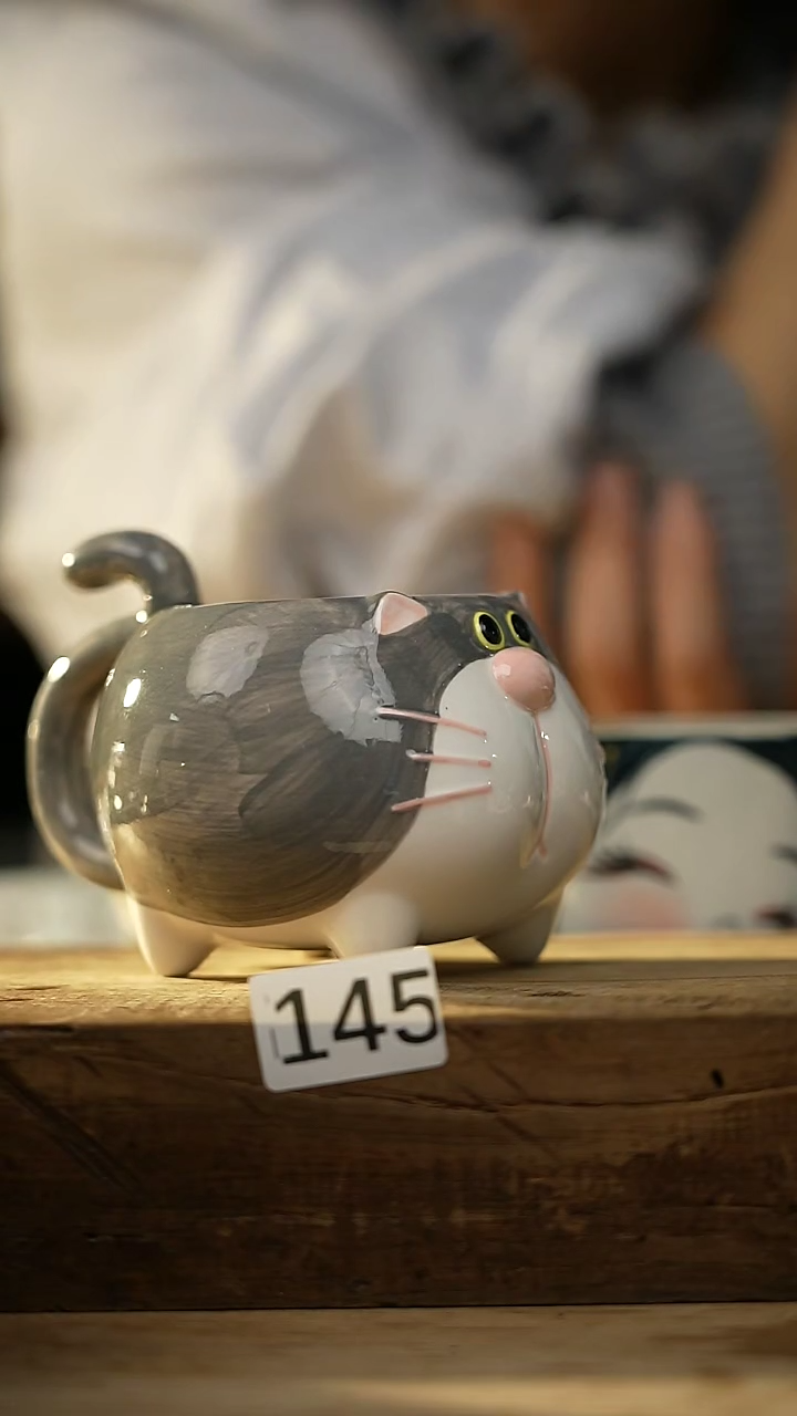 【闪购商品】瓷片设计师 手作 卡通系列 咖啡杯