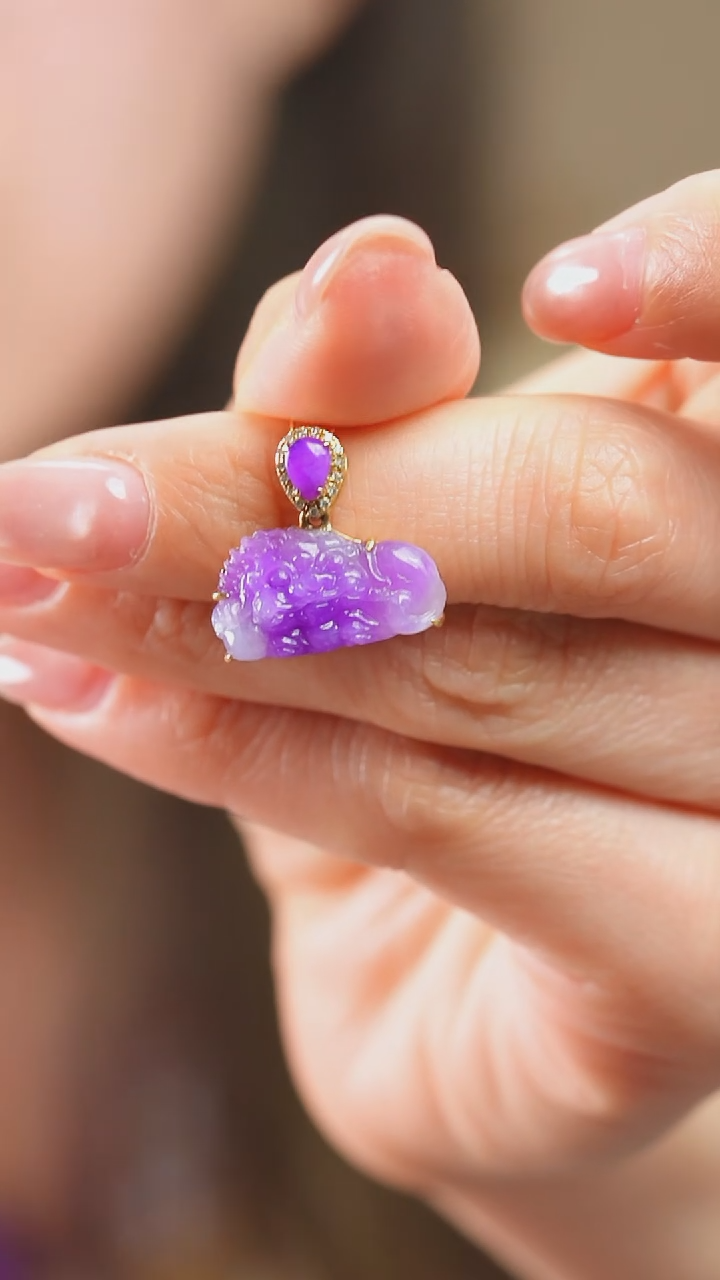 苏纪石（舒俱来）18K金镶嵌吊坠(不含链)5