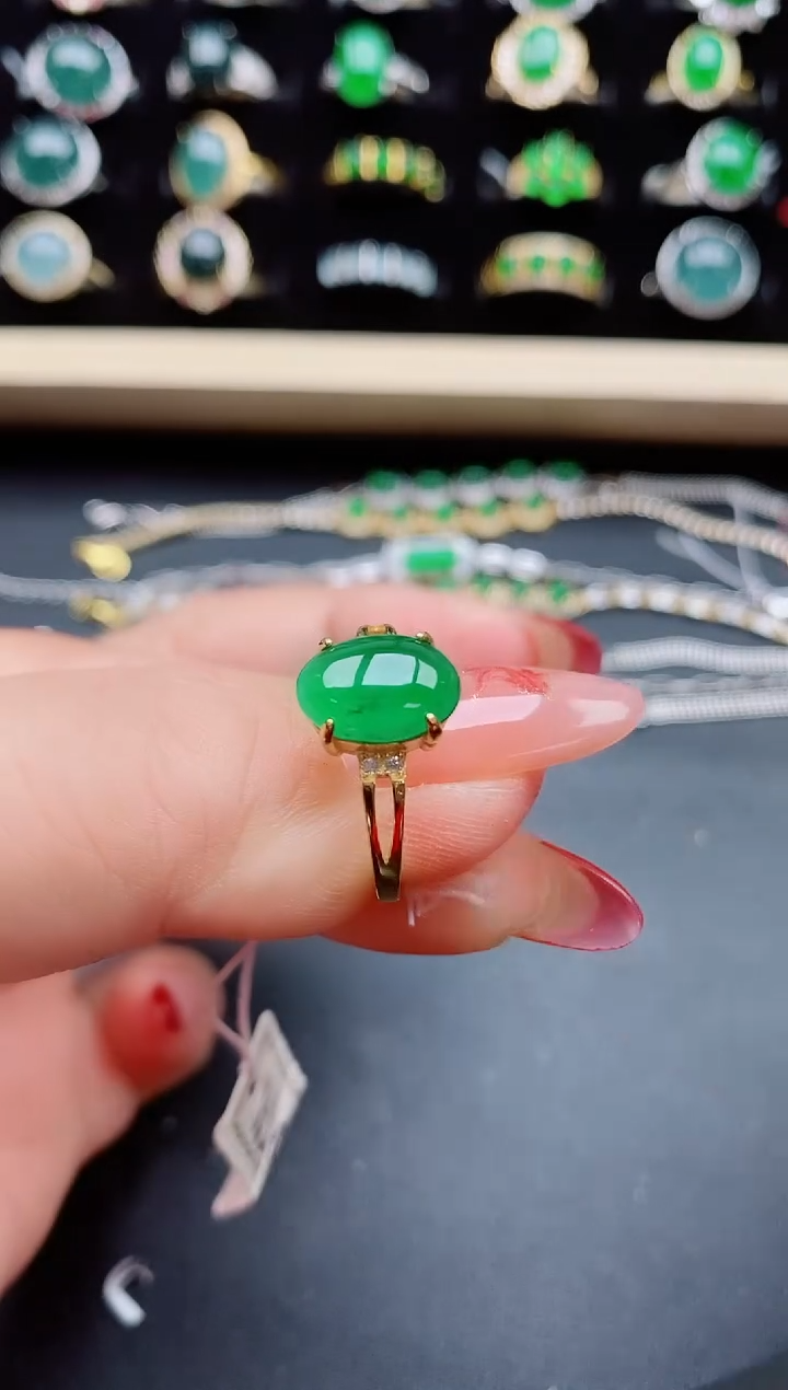 【闪购商品】翡翠戒指银S925镶嵌805805