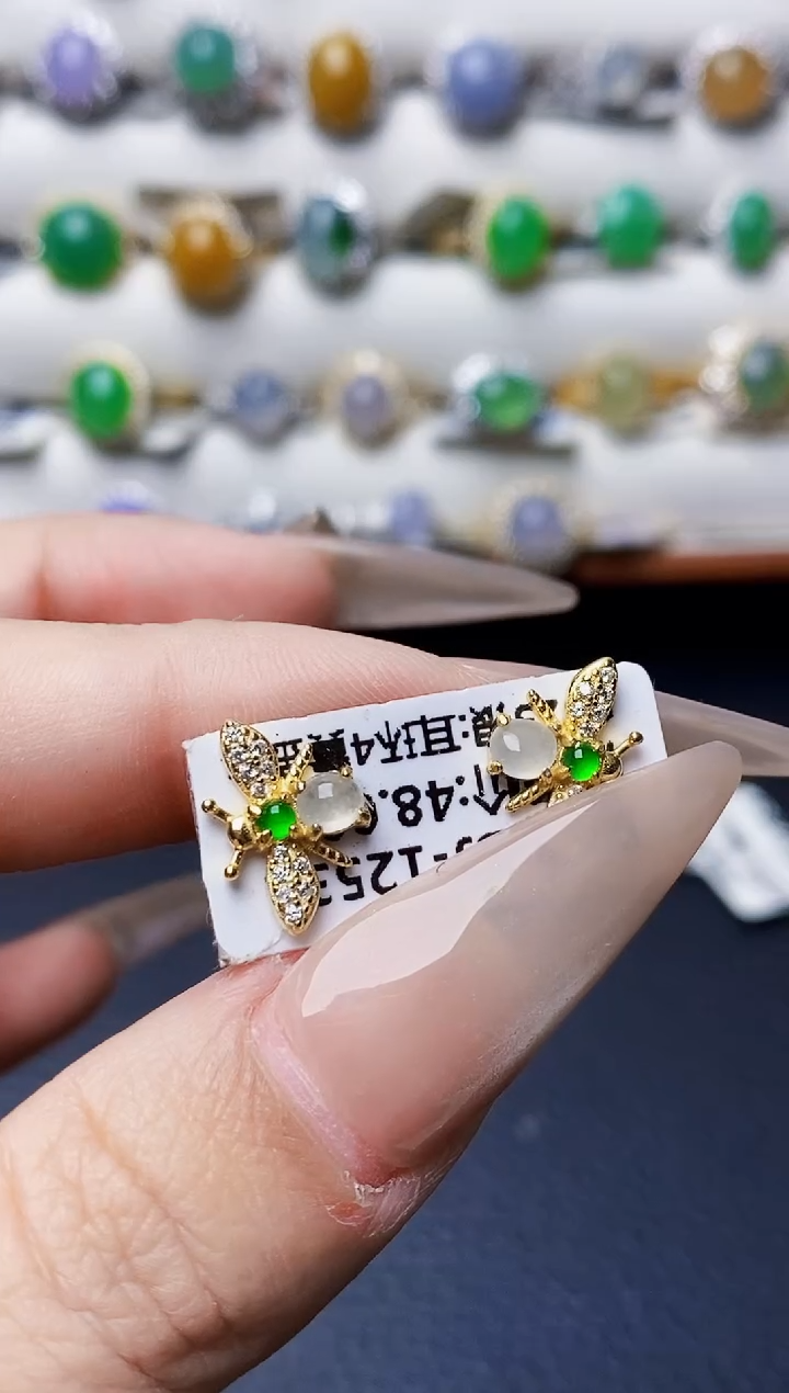 银S925镶嵌戒指翡翠2105