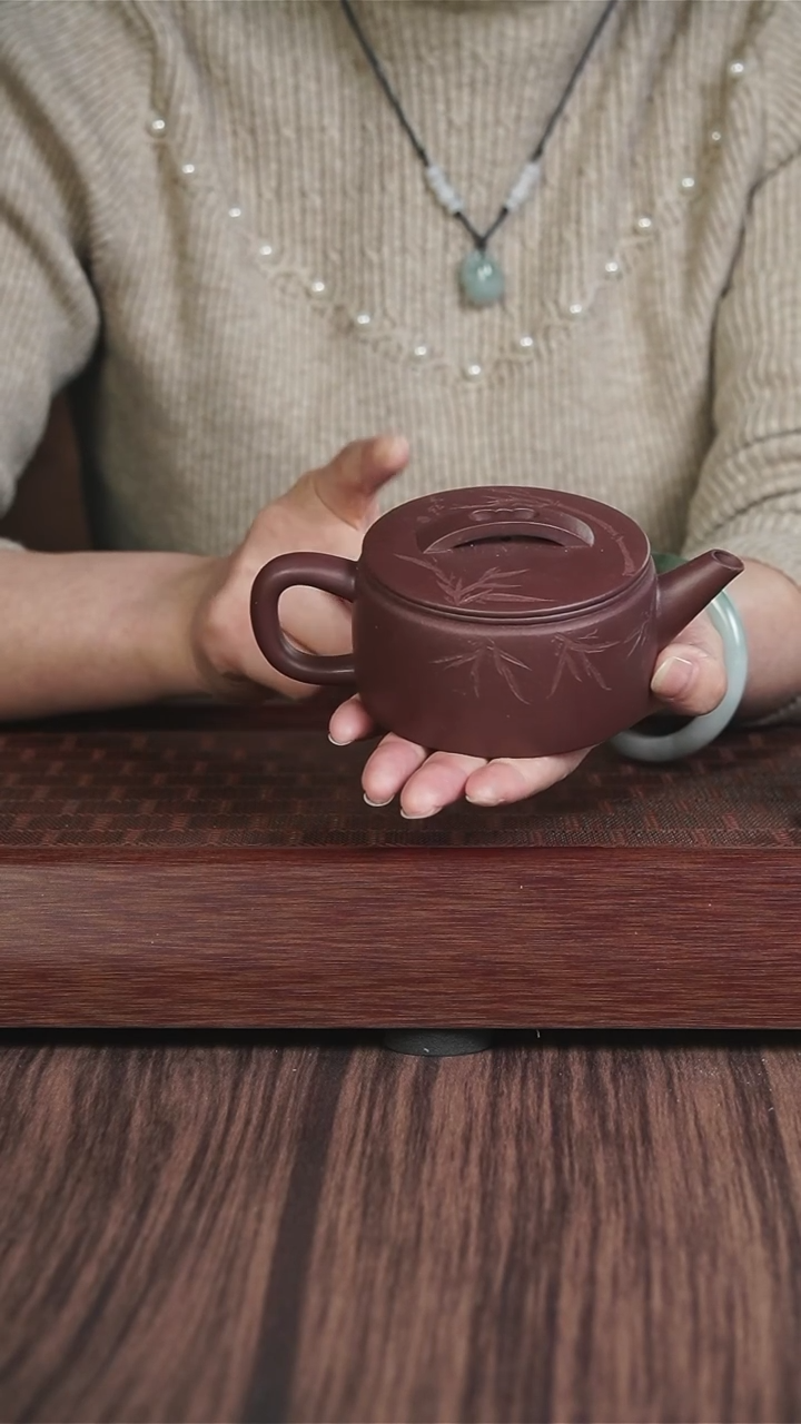 【闪购商品】紫砂茶壶lw  刻绘  汉瓦