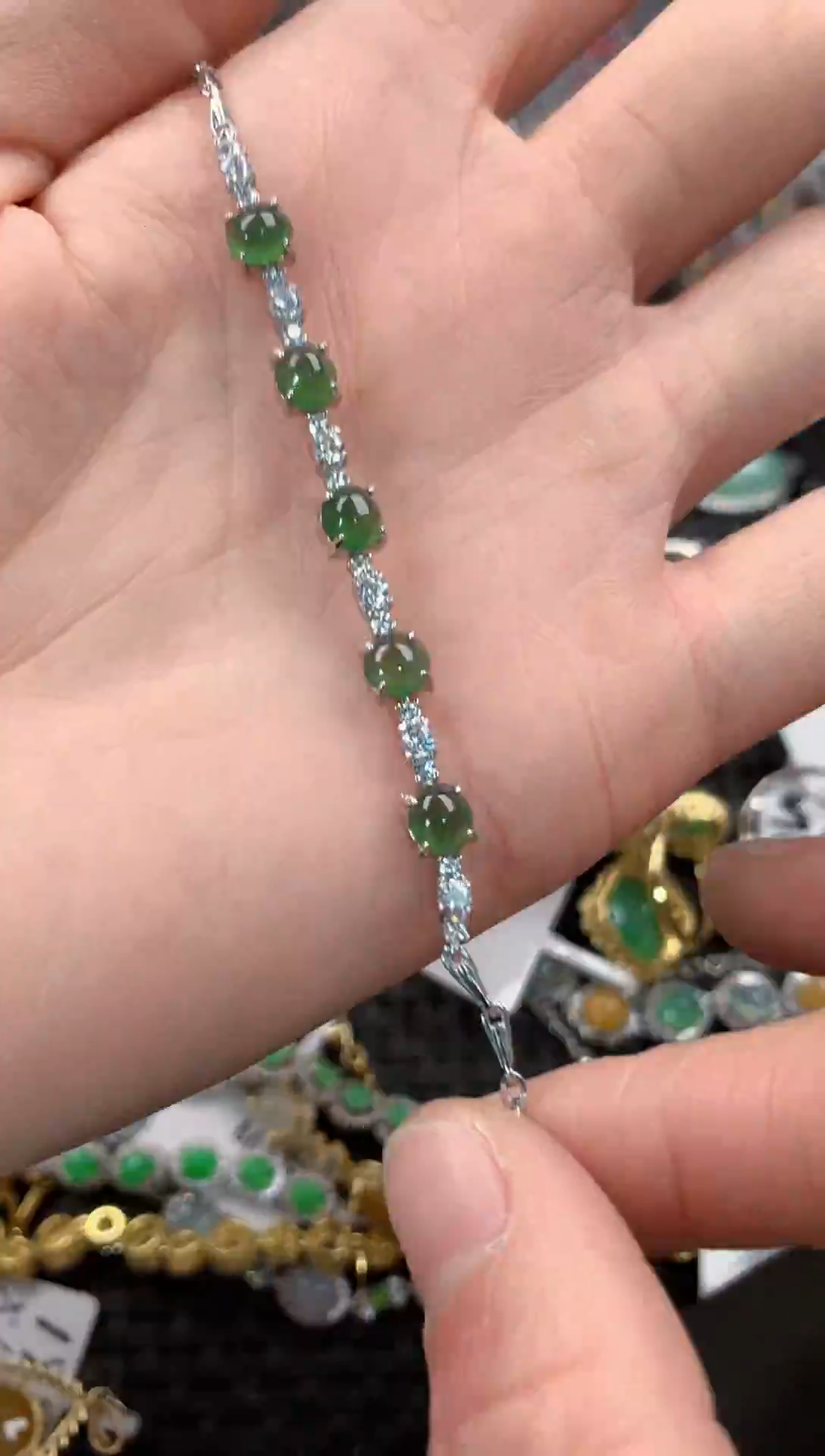 银S925镶嵌戒指翡翠777----1