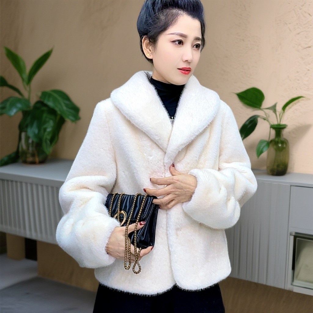 【淼姐专属】新款北欧新款貂高端绒皮毛一体女外套时尚气质