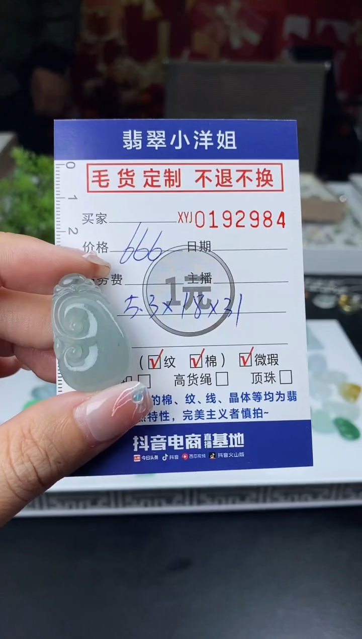 【闪购商品】定制翡翠未镶嵌毛货商品 不退换/2984