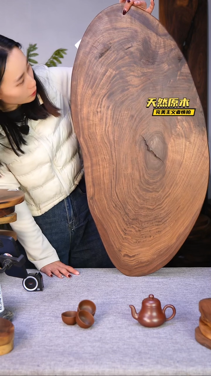 木北美黑胡桃原木.干裂疤结不属于商品质量问题完美主义者慎拍