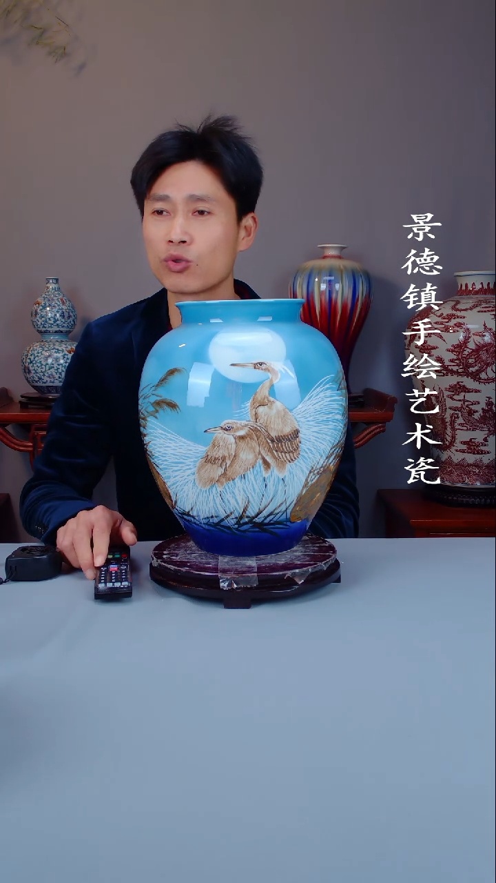 摆件陶景德镇手工手绘陶瓷摆件27