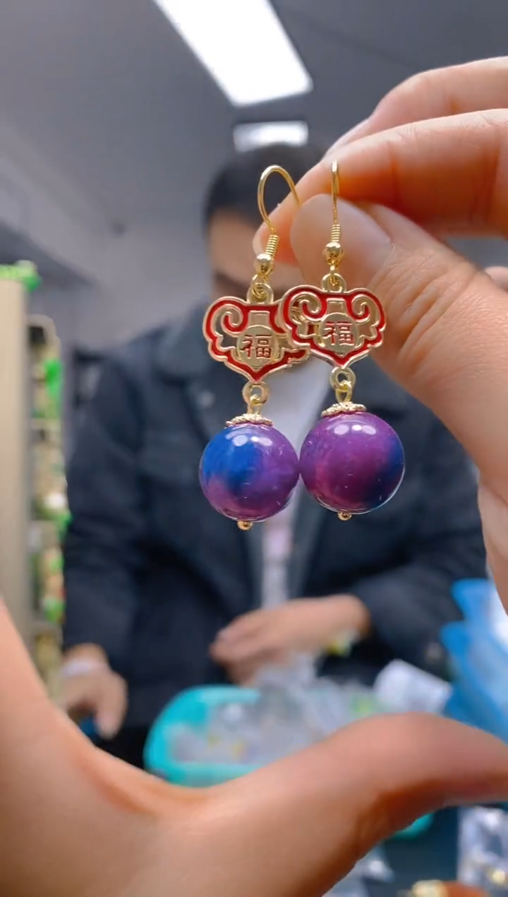 【闪购商品】玛瑙/玉髓耳饰合金042玛瑙饰品