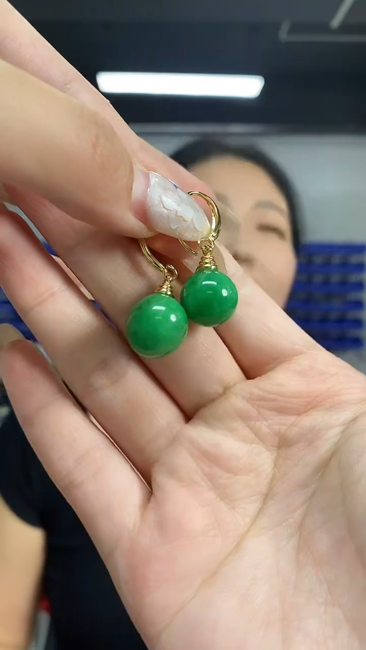 未镶嵌翡翠耳饰闪购链接 多样性发其一颜色微差