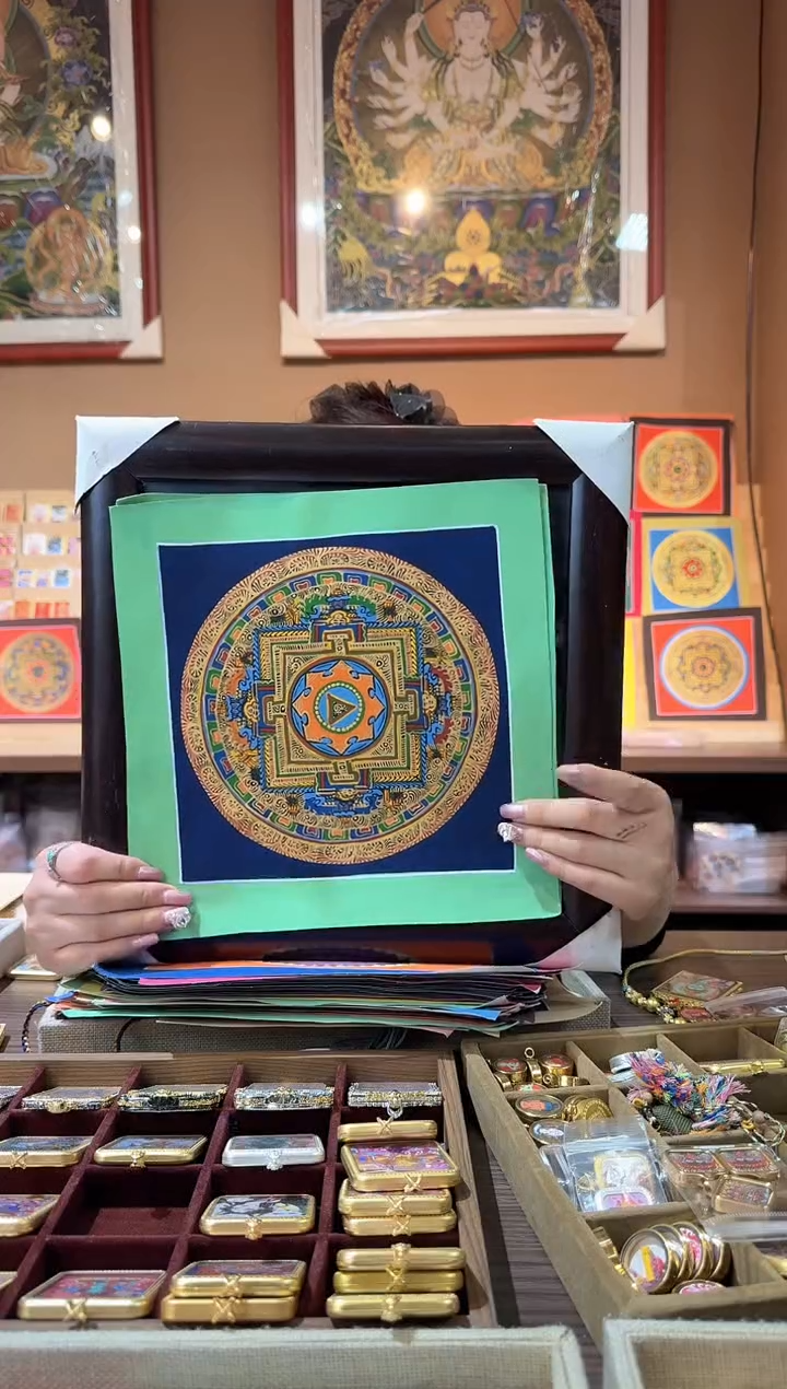 吊坠坛城-纯手绘唐卡