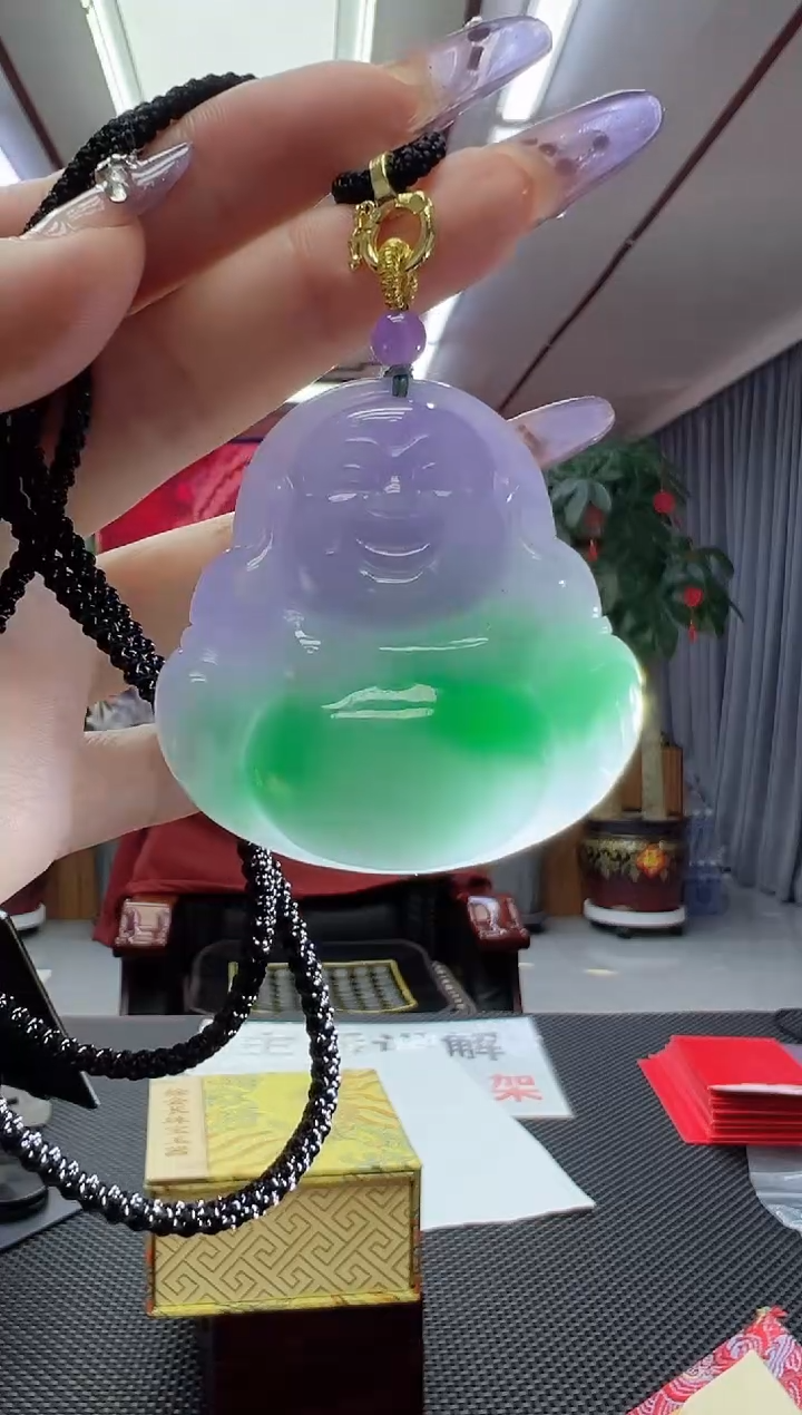 【闪购商品】翡翠把件未镶嵌高品质三彩佛公