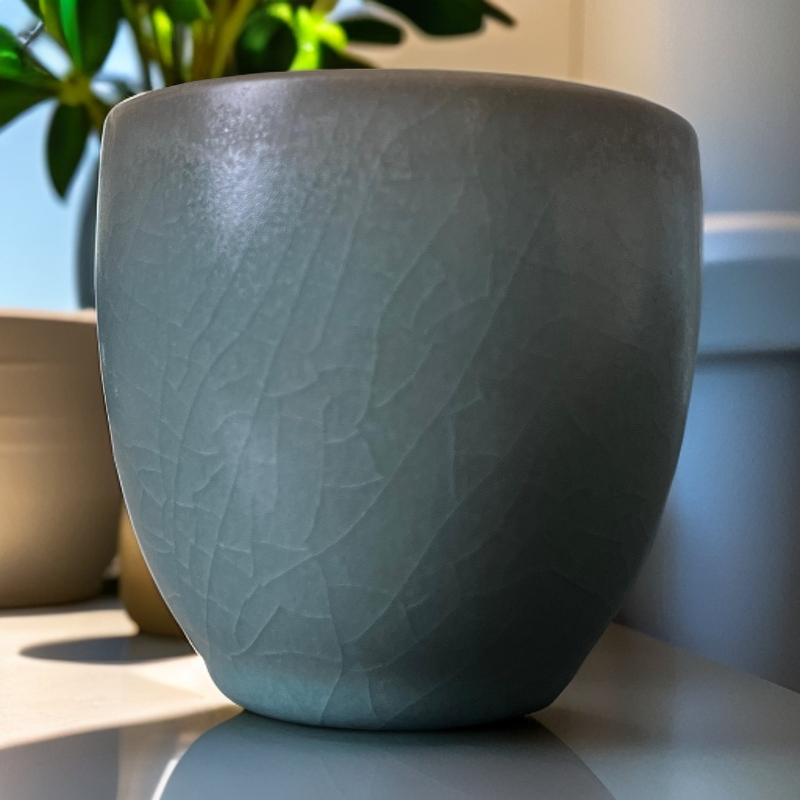 汝州原产地汝瓷茶杯品茗杯冰裂纹茶具陶瓷复古釉可乐杯主人杯汝窑