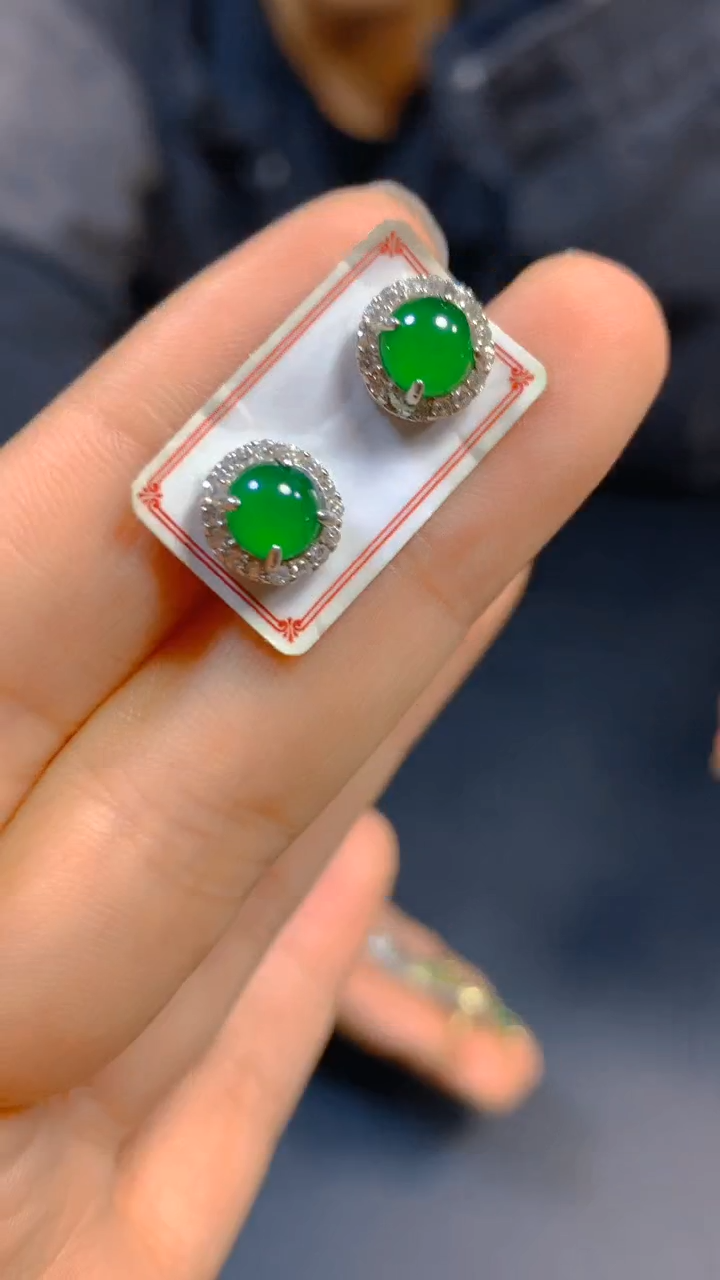 【闪购商品】翡翠耳饰未镶嵌0095537371多样性发一